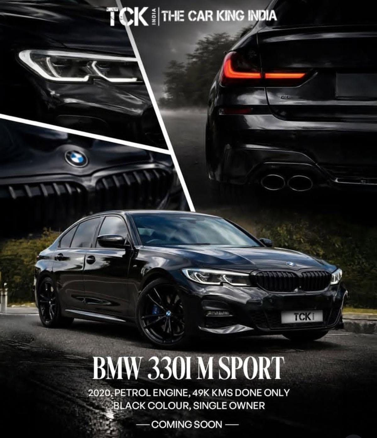 Used BMW 330I M SPORTS 2020 black - photo 1