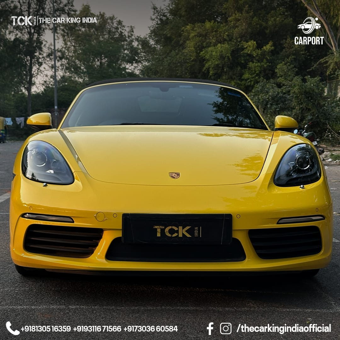 Used PORSCHE 718 BOXSTER 2021 yellow - photo 2